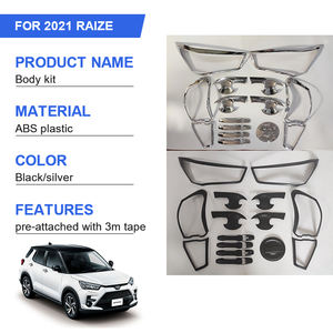Accesorios para Coche al Mejor <span class=keywords><strong>Precio</strong></span>, Kit de Carrocería Completo en ABS Negro con Embellecedor Antipolvo para Toyota Raize - Product Image 4