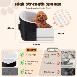 Nobleza seggiolino auto per cani di piccola taglia con spessi cuscino in cotone Oxford e tasche laterali per gatti - Product Image 4