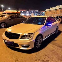 Kit Carrosserie Complet pour Mercedes-Benz Classe C W204 C200 C260 C300 vers C63 AMG Pare-chocs Avant Arrière Calandre Bas de Caisse Phares Capot