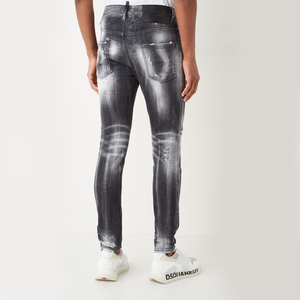 DiZNEW OEM-pantalones vaqueros rasgados para <span class=keywords><strong>hombre</strong></span>, <span class=keywords><strong>Jeans</strong></span> desgastados personalizados de alta calidad, Estilo Vintage, para motorista, cónico - Product Image 4