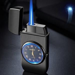 Encendedor de Gas Butano Recargable con Forma de Moneda, Pantalla LED, Caja Metálica, Mecanismo Hangzhou, Resistente al Viento, para Hombre, Regalo Empresarial - Product Image 1