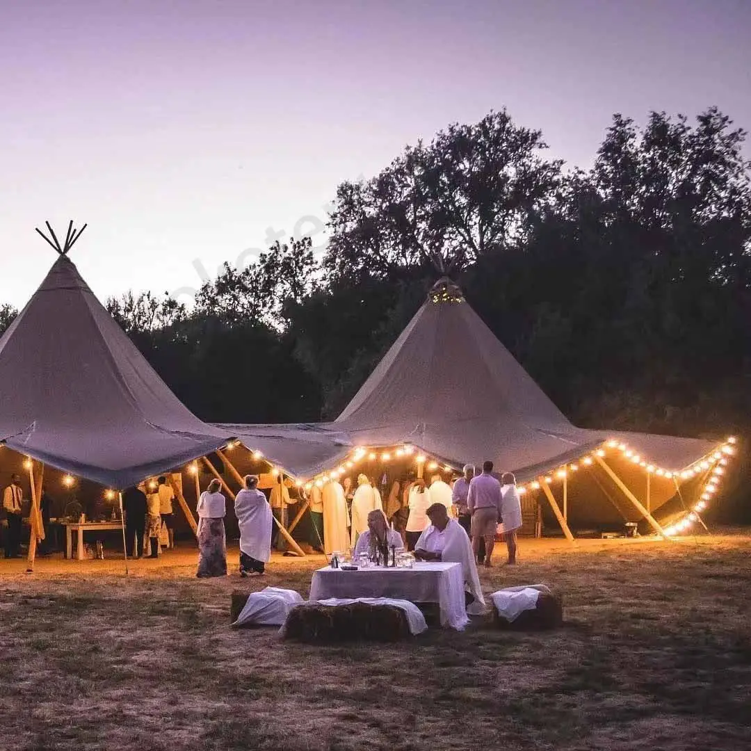 Indiase Tipi Ultralichte Tipi Tentaccommodatie Voor Hotel Yurt Glamping Pogoda Tent