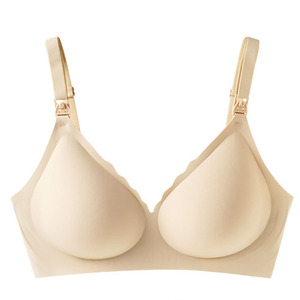 1270 pas cher prix gelée rayures maternité et allaitement soutiens-gorge col en V profond soutien doux soutien-gorge de couchage sans trace pour femme <span class=keywords><strong>enceinte</strong></span> - Product Image 6