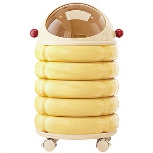 <span class=keywords><strong>Cubo</strong></span> de <span class=keywords><strong>Basura</strong></span> Redondo Personalizado de Plástico con Sensor y Ruedas, Capacidad de <span class=keywords><strong>20L</strong></span>, Contenedor de Residuos Ecológico - Product Image 2