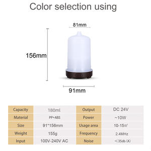 Wood Grain Aroma Diffuser 180Ml Fog Type Usb Powered <b>Humidifier</b> Mechanism For Home And Commercial Use - Product Image 3