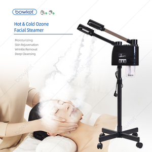Vaporizador Facial eléctrico BOWKET, soporte de pulverizador de salón de belleza de doble tubo, agua caliente fría, operación iónica, medidor de recarga de agua con ozono - Product Image 2