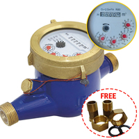Compteur d'eau domestique à cadran sec en nylon WRAS RS485 Multijet avec sortie impulsion ISO 4064 DN15-DN50 IP65 pour eau potable