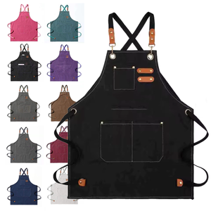 ผ้ากันเปื้อนทำครัวแบบกันน้ำ กันน้ำมัน ผลิตจากผ้าแคนวาสคอตตอน 100% สำหรับผู้ชาย ใช้ในบ้าน <span class=keywords><strong>ร้าน</strong></span>กาแฟ รับผลิตตามสั่งขายส่ง - Product Image 1