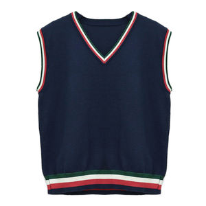 Grande demande Vente en gros Uniforme pour l'école primaire Gilet <span class=keywords><strong>Pull</strong></span> sans manches Chandail tricoté Gilet pour garçons - Product Image 6