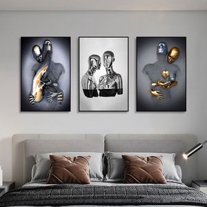 Modern Love Abstract Statue Poster Print Wall Picture Nordic Metal Figure Sculpture Painting <strong>Living</strong> <strong>Room</strong> Wall Arts <strong>Canvas</strong> - Product Image 5