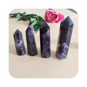 bulk natural healing spiritual products Semi-Precious Stone Crafts Polished Crystal purple Towers Dream Amethyst Point For gift