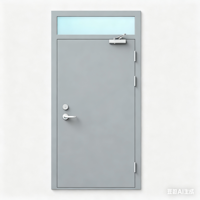 Porte coupe-feu en acier galvanisé de conception moderne pour maison, hôtel, hôpital et appartement avec garantie d'un an