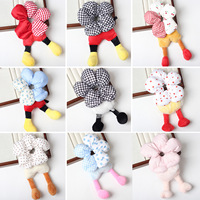 AITONFG Chouchou en Tissu Mickey Mouse Mignon Attache Cheveux Chignon Doux Accessoire 25cm pour Femmes et Enfants Style Floral