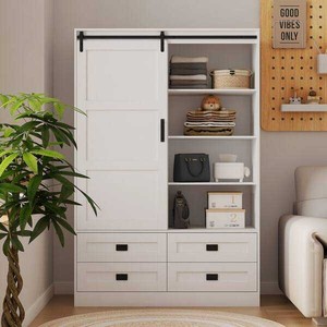 OEM Armoire Coulissante De Rangement Armoire de chambre Armoire Chambre En <span class=keywords><strong>Bois</strong></span> Armoire de chambre à coucher Meubles de maison Armoire pour vêtements - Product Image 1