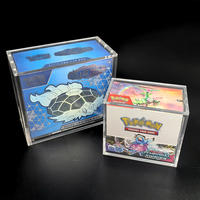 Boîte de présentation ETB moderne personnalisée, protégée contre les UV, en acrylique transparent pour boîtes de boosters Pokémon avec fermeture magnétique robuste