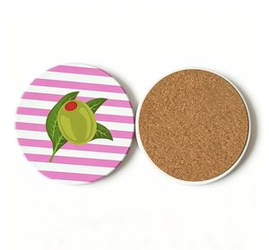 Sous-verres ronds modernes en céramique écologiques imprimés par sublimation, porte-boissons en liège, design personnalisé, <span class=keywords><strong>pas</strong></span> <span class=keywords><strong>cher</strong></span> - Product Image 5