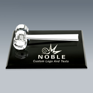 Marchio nobile giudice giudice martelletto <span class=keywords><strong>di</strong></span> cristallo regalo sportivo personalizzato personalizzato Logo inciso trofeo premio artigianale targa - Product Image 1