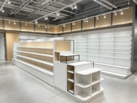 Étagère de présentation pour supermarché, design de gondole de supermarché personnalisé, étagères en bois et en métal pour la vente en gros