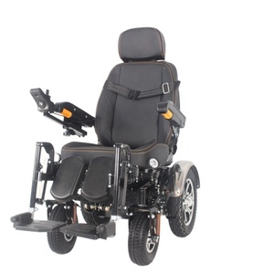 Sedia a rotelle elettrica per tutti i terreni personalizzabile con spazzole a vite senza fine da 1000 Watt motori elettromagnetici freni terapia riabilitativa - Product Image 1