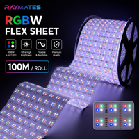 Panneau lumineux LED RGBW enroulable Raymates, rouleau de 10 m, 240 mm, éclairage décoratif RGBW à changement de couleur pour table ou pierre
