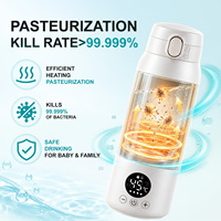 Chauffe-biberon rechargeable Habebe avec écran LED et support pour tasse de chauffe-lait ℃ / ℉   Interrupteur d'alimentation pour les articles de puériculture d'extérieur