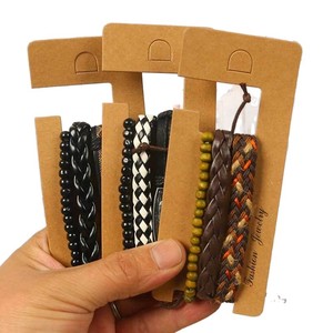 Fashion Beaded <b>Bracelet</b> <b>Set</b> Multilayer Braided Geometric Design Unisex Jewelry DIY Street Style Accessory - Product Image 5