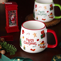 Usine En Gros Tasse À Café De Noël Tasse À Café En Céramique Père Noël Elk Gingerbread Man Arbre De Noël Tasses De Noël