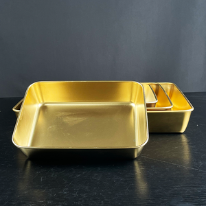 כסף נירוסטה & גולדה מאוחר מלבן מודרני מאוחר מלבן מודרני עמיד אחסון tiramisu מחבת אפייה למטבח - Product Image 2