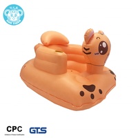 Canapé gonflable orange tigre, chaise haute pour bébé avec boîte à musique, thème léopard