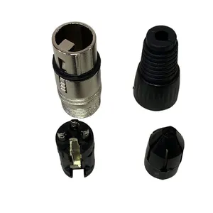 3pin Female Xlr Video Xlr Audio Connector Microphone Black Xlr Power Connectors