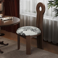 Chaise de salle à manger moderne en tissu velours sherpa avec pieds en bois pour salon, style moderne, vente en gros L051