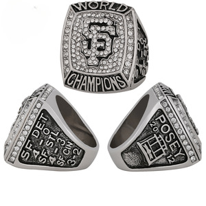 Cross Border Venta caliente 2012 MLB Béisbol San Francisco Giants Campeonato Joyería de moda Anillo Anillos de piedras preciosas a un precio - Product Image 2