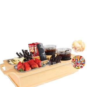 Cross-border sofa snack box, solid wood desktop divider fruit <b>rack</b>, beer remote control creative storage box - Product Image 5