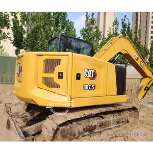 Excavadora de cadenas mini CAT307.5 CAT305.5 hidráulica original usada con orugas de goma para agricultura - Product Image 1