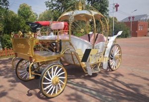 حفل زفاف اليقطين الوردي الكهربائي ، عربة حصان كهربائية/عربة يقطين وردي صغيرة - Product Image 5