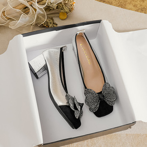 Fai un passo sulle scarpe taglie forti per sfoggiare i piedi scarpe da donna con colori che bloccano le scarpe grossolane abbinate con i piedi paffuti - Product Image 3