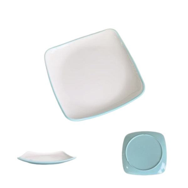 Thickened Melamine Square Plate Set Food Grade Modern Minimalism Design Deep Nesting Serving Dinnerware