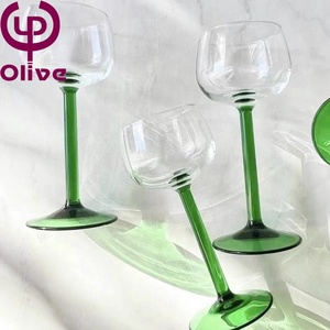 <span class=keywords><strong>Verre</strong></span> <span class=keywords><strong>à</strong></span> Champagne Vintage pour Dame, <span class=keywords><strong>Verre</strong></span> <span class=keywords><strong>à</strong></span> <span class=keywords><strong>Vin</strong></span> Rouge Doux Émeraude, Cadeau Vintage, <span class=keywords><strong>Verre</strong></span> en Cristal, Tige Verte Verte, Gobelet - Product Image 5