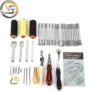 L010 Leather Tools Sewing Kit DIY Handmade Craft Tool Box Perforated Shoe Making Leather Tools Sets