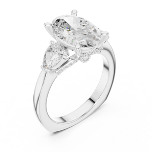 Anillo de Compromiso Solitario con Diamante de Laboratorio Listo para la Venta, con Estilo Moderno, Hecho a Mano - Product Image 4