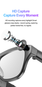 Lunettes Intelligentes Xk One Pro avec Caméra 720P, Audio Open-Ear, Traduction en Temps Réel, Chat GPT IA, et Connectivité Bluetooth Sans Fil - Product Image 2