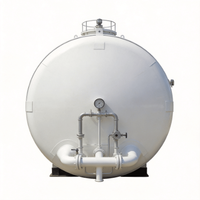 Tanque de Almacenamiento de Gas Inerte de Segunda Mano, Recipiente de Presión Industrial para Nitrógeno Líquido, Oxígeno y Argón, Interior de Acero Inoxidable, Exterior de Acero al Carbono