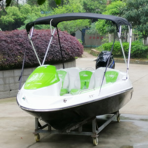 Nuevo Diseño de Lanchas a Motor de Fibra de Vidrio Verde con Motor de 60hp Hechas en China - Product Image 4