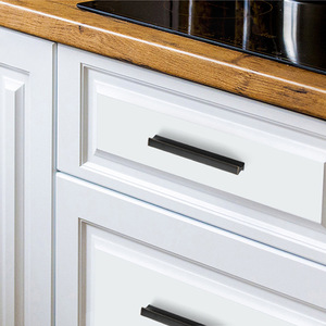 Minimalist <strong>Gold</strong> &amp; Black Brass <strong>Pull</strong> - Solid Brass Cabinet Handle for Wardrobe, <strong>Drawer</strong> &amp; Kitchen - Product Image 2