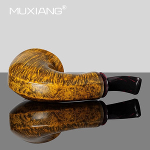 Muxiang Briar Wood Pipe Bent Type Handmade Tobacco Pipe For Men - Product Image 3