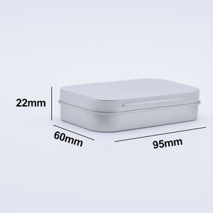 بسعر الجملة حاوية تخزين صغيرة مستطيلة وفضية فارغة مع ميزة مفصلية قابلة لإعادة التدوير للاستخدام الحرفي - Product Image 4