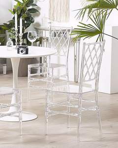 Silla Chiavari de resina duradera de alta calidad, transparente, cristal real, boda, para Hotel Fénix, salón, comedor, sala de estar - Product Image 5