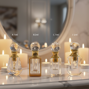 Bouteilles de parfum carrées en cristal clair Bouteilles d'huile vides en pierre précieuse d'agate chic 6ml 12ml Mini 1ml 2ml 3ml Bouteille de parfum de <span class=keywords><strong>poche</strong></span> en sac - Product Image 4