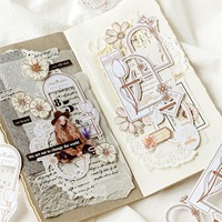 Nouvelles décorations adhésives ajourées - Série de collages encadrés - Matériaux de base pour scrapbooking DIY - Décorations autocollantes