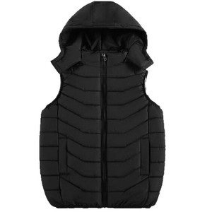 <span class=keywords><strong>Gilet</strong></span> épais en polyester pour garçons, nouvelle collection Printemps-Automne-Hiver 2026, avec capuche amovible, fermeture éclair, couleur unie - Product Image 5